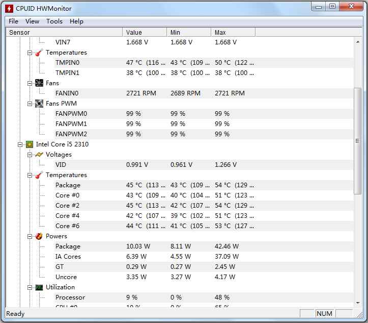 HWMonitor(CPU 相关) V1.32