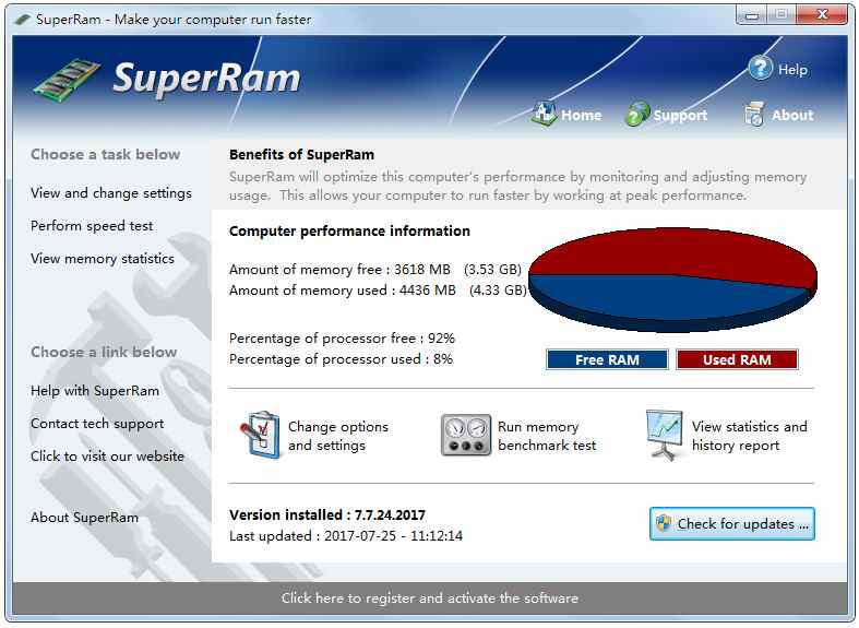 SuperRam(内存管理工具) V7.7.24.2017 多国语言版