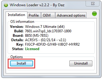 Windows loader(win7激活工具) V2.2.2 绿色版