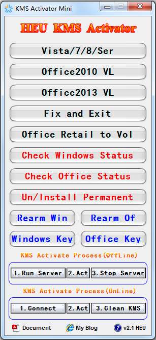 Office2013激活工具(KMS Activator Mini) V2.1 英文绿色版