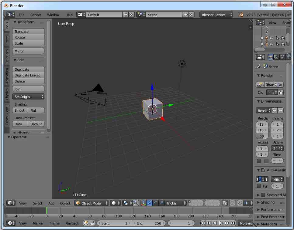 Blender x32(3D绘图软件) V2.78c 英文版