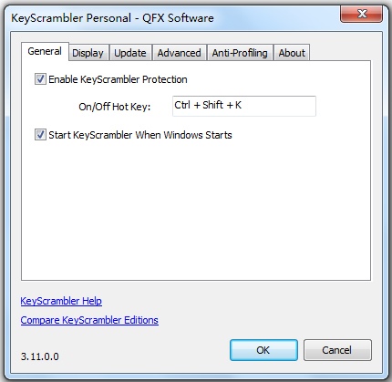 KeyScrambler Personal(键盘防记录保护工具) V3.11.0.0