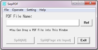 SepPDF(pdf文件分割工具) V2.93 英文绿色版