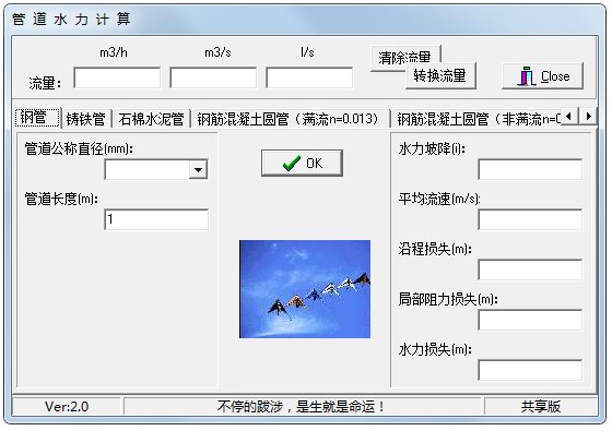 管道水力计算 V2.0 绿色版