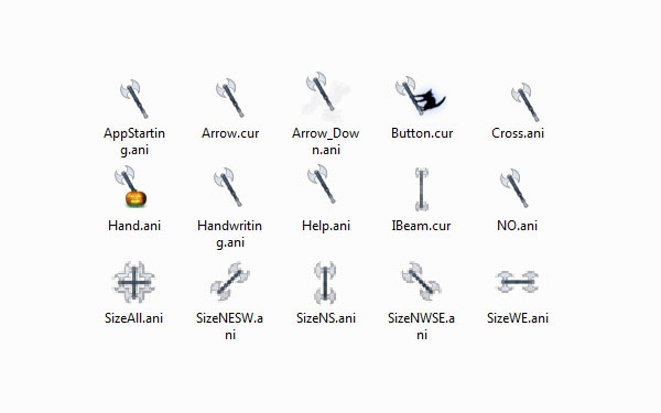 各式斧头鼠标指针