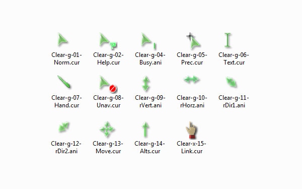 翡翠之绿鼠标指针