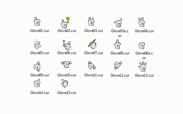 可爱小手套鼠标指针