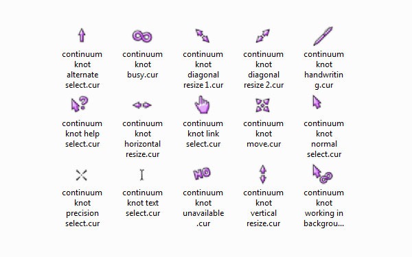 紫彩系列鼠标指针