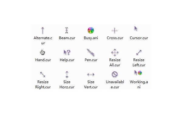 苹果系统鼠标指针-紫