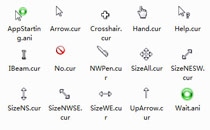 带卡通字符的鼠标指针