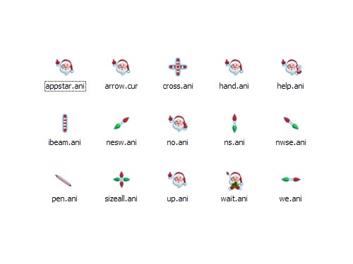 精美圣诞老人圣诞节鼠标指针