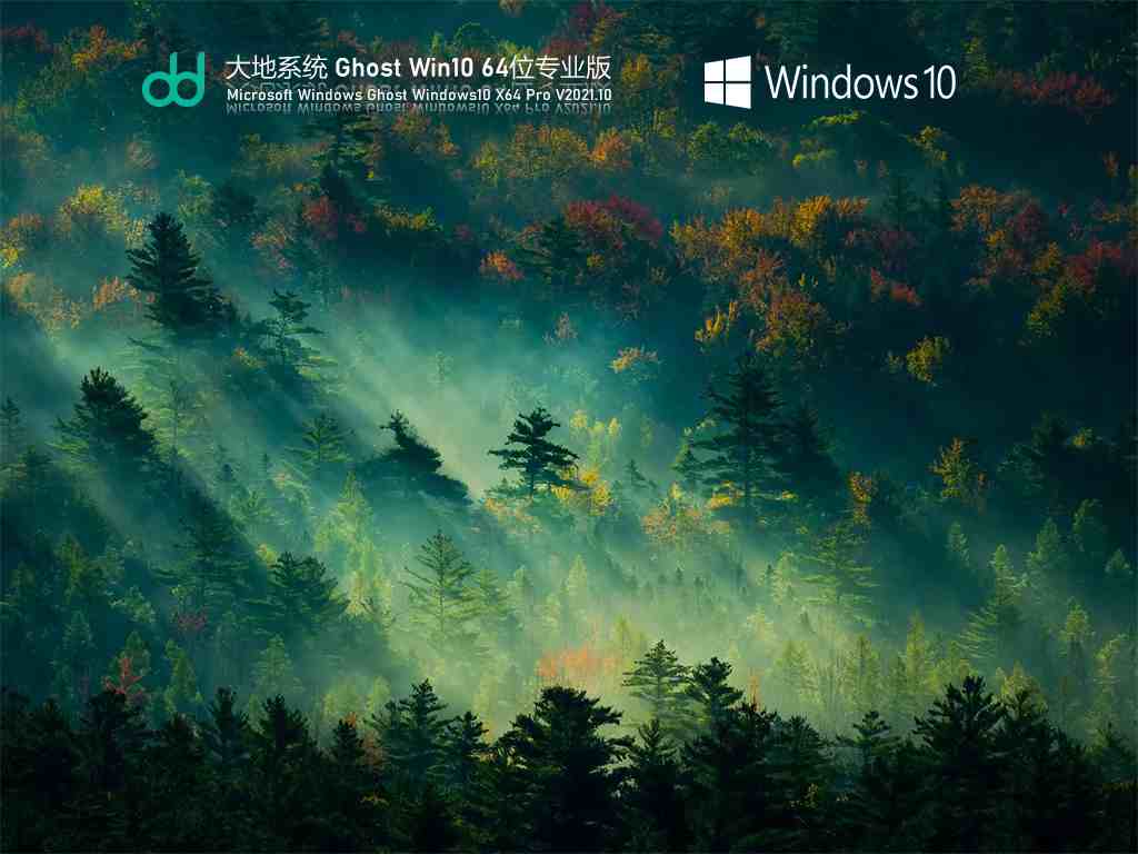 大地系统 Ghost Win10 64位 专业稳定版 V2021.10