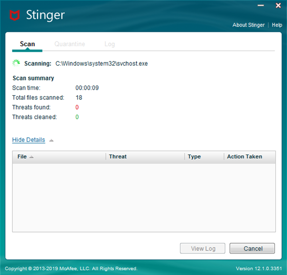 McAfee AvERT Stinger Portable