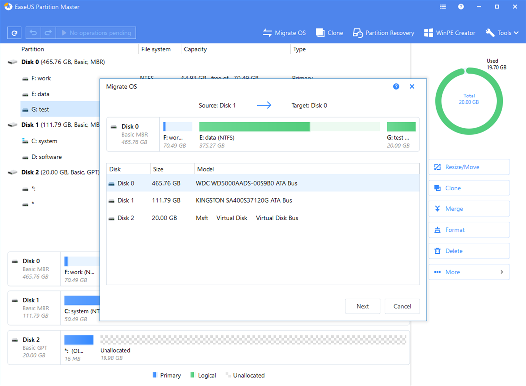 EASEUS Partition Master