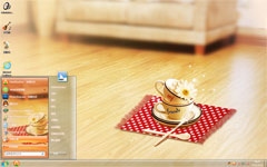 装饰茶杯win7清爽主题