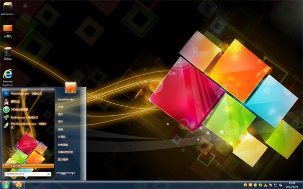 七彩魔方win7系统主题