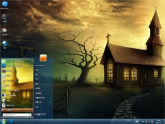 暮色古堡win7电脑主题