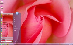 粉红玫瑰win7桌面主题