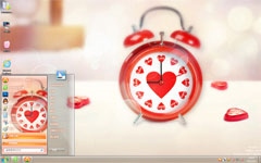 爱的闹钟win7个性主题