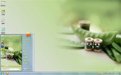 豌豆细语win7清爽主题