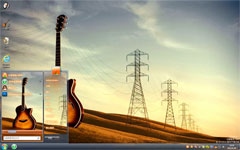 吉他的乐章win7系统主题