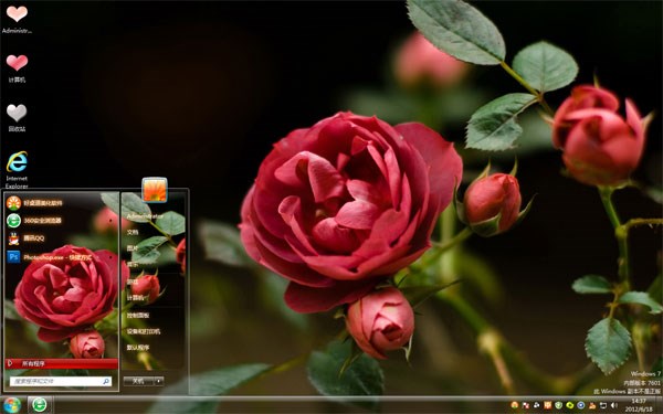 带刺玫瑰win7精美主题