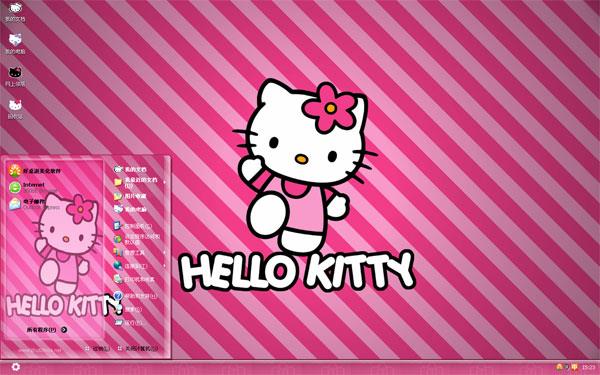 可爱HelloKitty xp系统主题