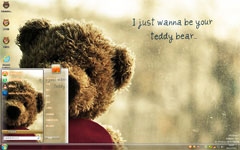 可爱泰迪熊win7高清壁纸