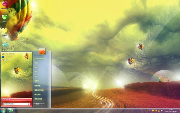 绚丽热气球win7桌面下载