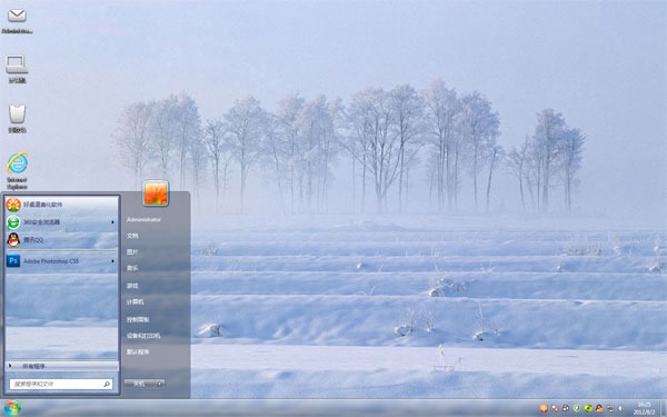 漫天飞雪win7精美主题