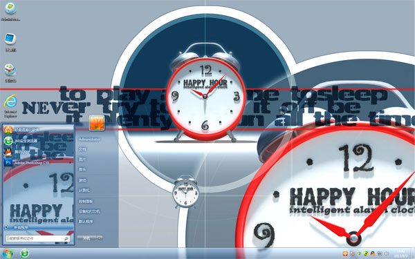 个性钟表win7桌面壁纸