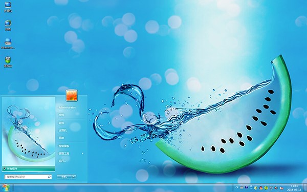 冰镇西瓜清爽Win7主题
