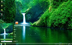 丛林潺潺溪水Win7主题
