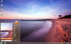 夕阳西下的海景Win7主题