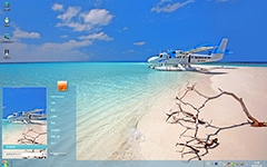 沙滩清爽海面Win7主题