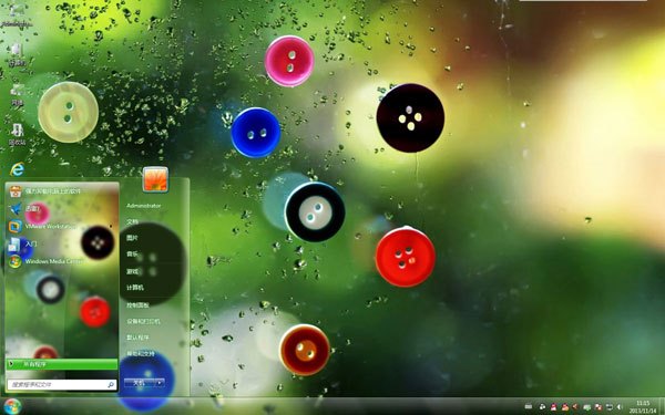 缤纷纽扣win7个性电脑主题