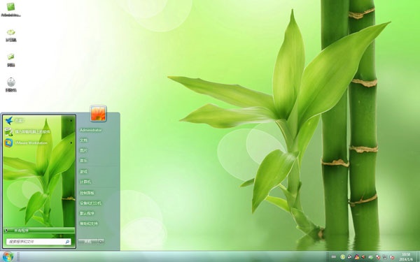 嫩绿竹芽清新win7清爽桌面