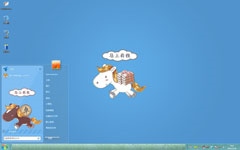 马上有钱win7可爱卡通主题