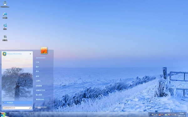 冰雪世界银装素裹win7主题