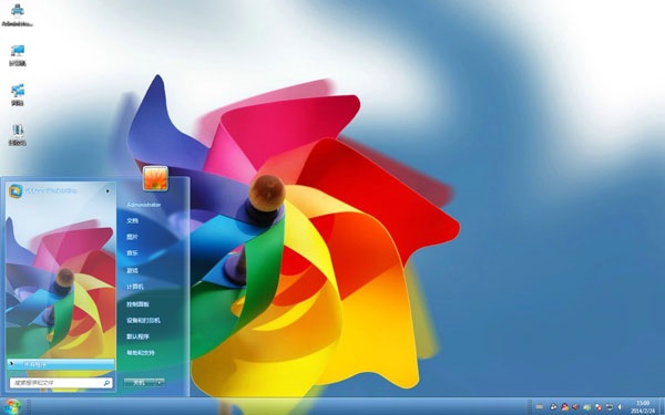 记忆中的彩色风车win7主题