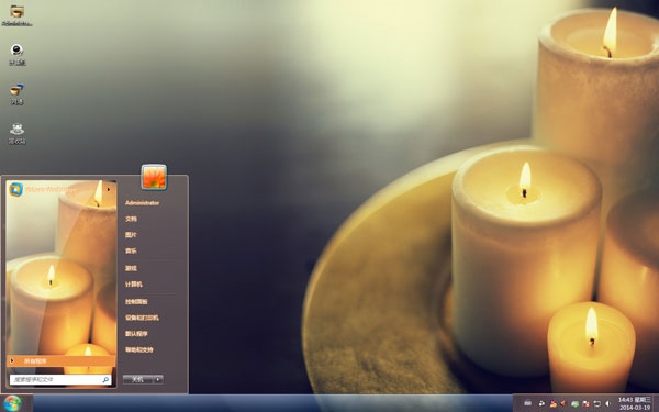 烛光里的祝福win7主题