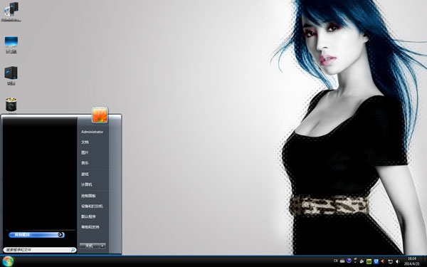 百变美女蔡依林win7主题
