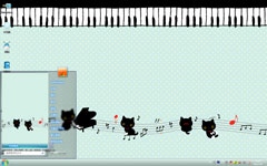 可爱猫咪音乐时间win7主题