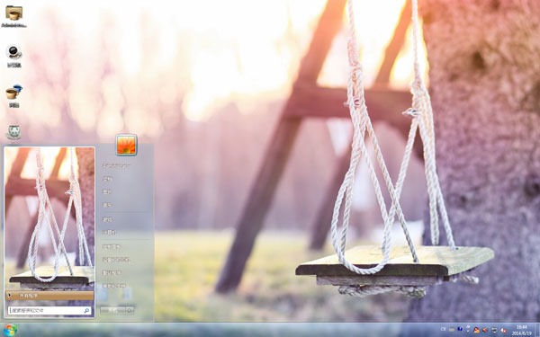 唯美记忆秋千win7主题
