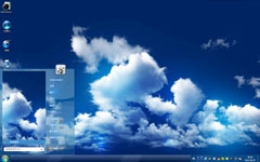 湛蓝天空美景Win7主题