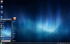 数字炫白蓝光win7主题