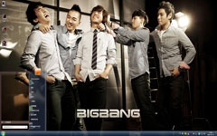 Bigbang组合成员Win7主题