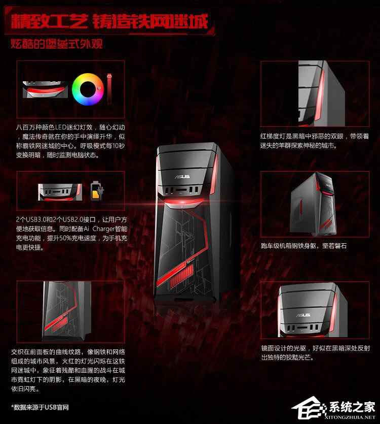 i7-7700四核/8G/GTX 1060华硕ASUS台式游戏主机