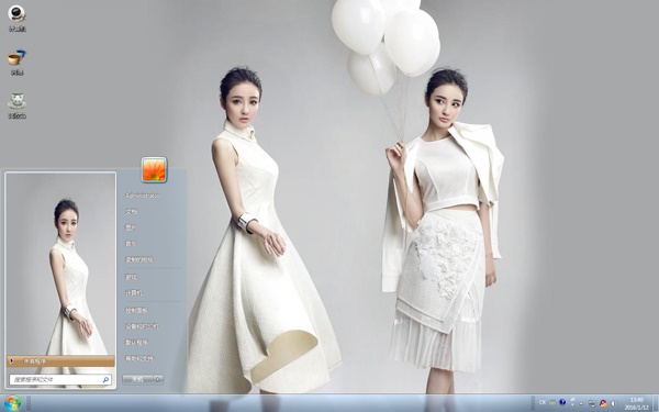 优雅女神刘雨欣时尚写真Win7主题