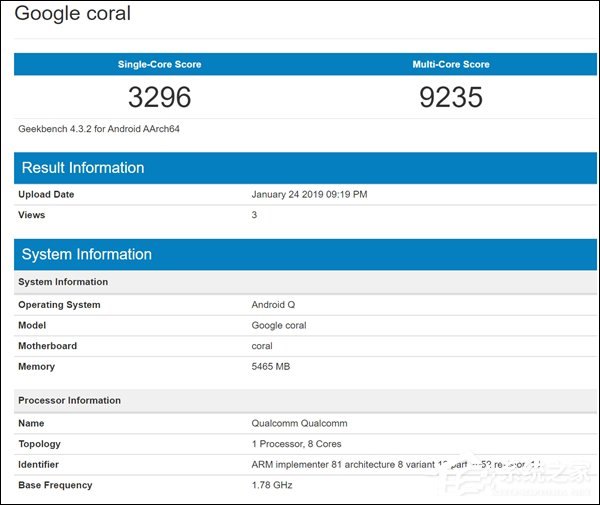 谷歌855新机悄然现身GeekBench